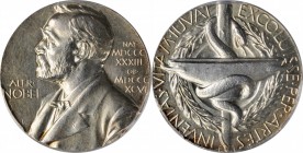 SWEDEN. Nobel Nominating Committee for Medicine Silver Medal, ND (1982). PCGS SPECIMEN-63 Gold Shield.
Edge inscribed with "H10", indicating the year...