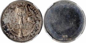 UNITED ARAB EMIRATES. Sharjah. Silvered Uniface 2 Riyals Reverse Trial, AH 1389 (1970) (1970). NGC PROOF-61.
cf. KM-3. Mexico World Cup of Soccer. Th...