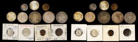 MIXED LOTS. Group of Mixed Denominations (12 Pieces), 1726-1952. Grade Range: GOOD to UNCIRCULATED.
A rather eclectic grouping, this lot presents iss...