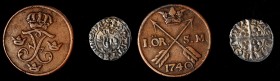 MIXED LOTS. Mixed Pair (2 Pieces), 1272-1740. Grade Range: VERY FINE to EXTREMELY FINE.
1) Great Britain. ND (1272-1307). Penny. EXTREMELY FINE. Long...
