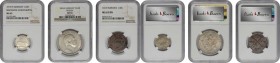 MIXED LOTS. European Trio (3 Pieces), 1815-65. All NGC Certified.
1) Germany. Brunswick-Wolfenbuttel. 1/24 Taler (Groschen), 1815 FR. Fredrich Wilhel...