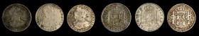 MIXED LOTS. Spanish Colonial Circulating 8 Reales Counterfeits (3 Pieces), 1766-1804. Grade Range: VERY GOOD to VERY FINE.
1) 1766-Mo IH. VERY FINE. ...