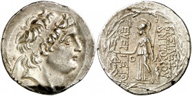 Imperio Seléucida. Antíoco VII, Euergetes (138-129 a.C.). Tetradracma. (S. 7092 var) (CNG. IX, 1067). 16,36 g. EBC/EBC-.
