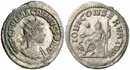 (260-261 d.C.). Macriano. Antoniniano. (Spink 10803) (S. 8) (RIC. 9). 3,92 g. Plateado original íntegro. Muy escasa. MBC+.