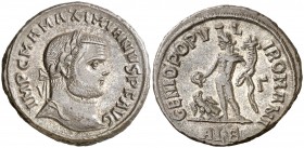(296-297 d.C.). Maximiano, Hércules. Alejandría. Follis. (Spink 13279) (Co. 196) (RIC. 18b). 10,89 g. EBC-.