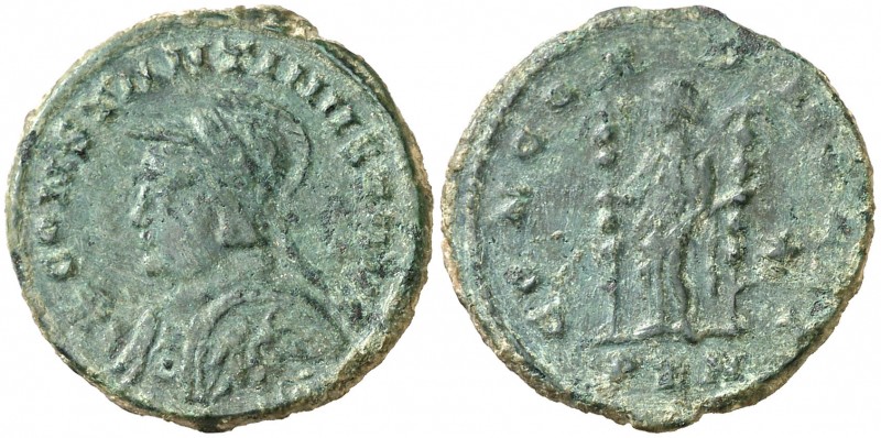 (310-312 d.C.). Constantino I. Londinium. Follis. (Spink 15879 var) (Co. 61) (RI...