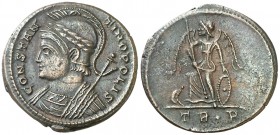 (332-333 d.C.). Constantino I. Treveri. AE 18. (Spink 16445) (Co. 21) (RIC. 543). 2,52 g. MBC+.