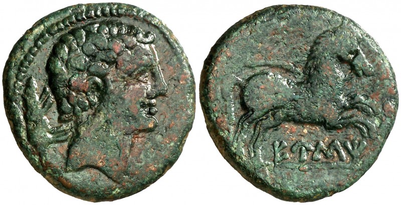 Eusti (hacia Vic). Semis. (FAB. 1301) (ACIP. 1312). 5,86 g. Pátina verde. Muy es...