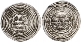 AH 81. Califato Omeya de Damasco. Abd al-Malik. Al-Basra. Dirhem. (S.Album 126) (Lavoix 177). 2,91 g. Ex Colección MB 17/10/2018, nº 513. MBC+.