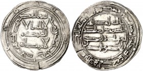 AH 173. Emirato independiente. Hixem I. Al Andalus. Dirhem. (V. 71) (Fro. anv. 8, rev. falta). 2,63 g. EBC-.