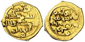Taifa de Almería. Abd al-Aziz al-Mansur. Fracción de dinar. (Medina 81) (Prieto 176a). 0,85 g. EBC-.