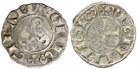 Comtat d'Urgell. Guerau de Cabrera (1208-1209/1213-1228). Agramunt. Diner. (Cru.V.S. 123) (Cru.C.G. 1939). 0,79 g. Rara. MBC-/BC+.
