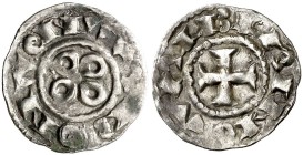 Vescomtat de Narbona. Berenguer (1019-1067). Narbona. Diner. (Cru.V.S. 157) (Cru.Occitània 40) (Cru.C.G. 2022). 1,22 g. Rara. MBC+.