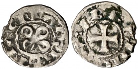 Vescomtat de Narbona. Berenguer (1019-1067) Narbona. Òbol. (Cru.V.S. falta) (Cru.Occitània 41) (Cru.C.G. 2023). 0,54 g. Manchitas. No figuraba en la C...