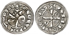 Comtat de Tolosa. Alfons Jordà (1112-1148). Tolosa. Òbol. (Duplessy 1227) (P.A. falta). 0,49 g. La leyenda de anverso comienza a las 6h del reloj. Bel...