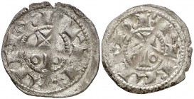 Alfons I (1162-1196). Barcelona. (Cru.C.G. 2100c y 2100d). Lote de 2 diners diferentes. MBC+.