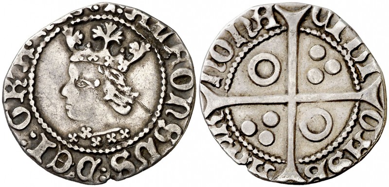 Alfons IV (1416-1458). Barcelona. Croat. (Cru.V.S. 817.1) (Cru.C.G. 2863). 2,56 ...