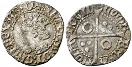 Alfons IV (1416-1458). Perpinyà. Mig croat. (Cru.V.S. 826.2) (Cru.C.G. 2873b). 1,56 g. Rara. MBC.