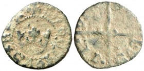 Lluís de França (1463-1467/1473-1483). Perpinyà. Malla. (Cru.V.S. 929 var) (Cru.C.G. 3052). 0,69 g. Rara. MBC-/BC+.
