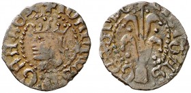 Joan II (1458-1479). Girona. Diner rocabertí. (Cru.V.S. 949.3) (Cru.C.G. 2988c). 0,59 g. Buen ejemplar. Escasa. MBC+.