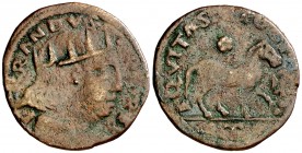 Ferran I de Nàpols (1458-1494). Nàpols (Aquila). Cavall. (Cru.V.S. 1081 var) (Cru.C.G. 3090) (MIR 88). 1,71 g. MBC-.