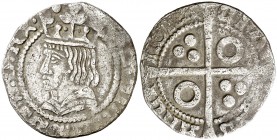 Ferran II (1479-1516). Barcelona. Croat. (Cru.V.S. 1141) (Cru.C.G. 3070e). 2,96 g. Recortada. MBC-.