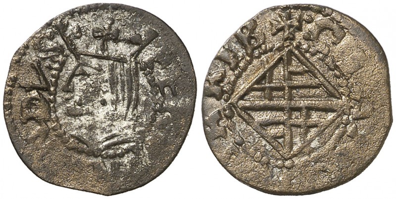 Ferran II (1479-1516). Barcelona. Dobler. 0,84 g. Falsa de época en cobre, resto...