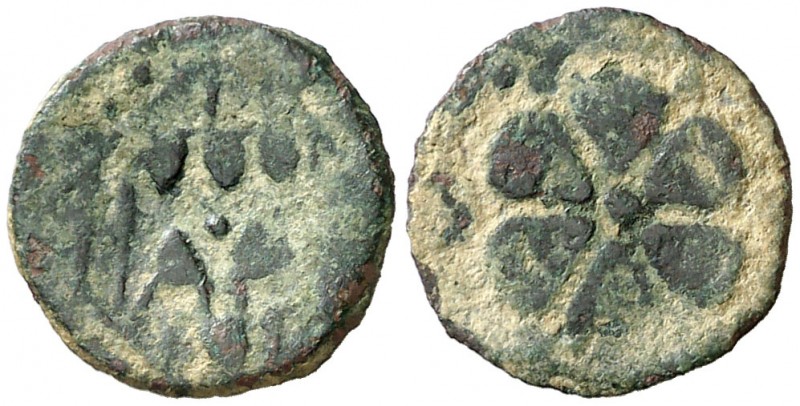 Girona. Senyal. (Cru.L. 1556 var) (Cru.C.G. 3730 var). 0,74 g. Escasa. BC+.