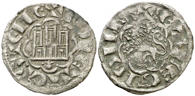 Alfonso X (1252-1284). Coruña. Blanca Alfonsí. (AB. 264, como novén). 0,70 g. MB...