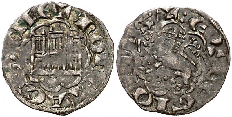 Alfonso X (1252-1284). Coruña. Blanca Alfonsí. (AB. 264.1, como novén). 0,82 g. ...