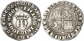 Enrique II (1368-1379). Sevilla. Real. (AB. 406). 3,27 g. MBC+.