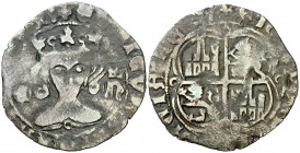 Enrique II (1368-1379). ¿Sin marca de ceca? Real de vellón de busto. (AB. ¿432?). 1,26 g. BC.