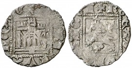 Enrique II (1368-1379). Sevilla. Novén. (AB. 499 var). 0,89 g. Escasa. MBC-.
