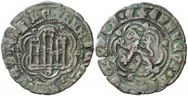Enrique III (1390-1406). Burgos. Blanca. (AB. 597.1). 1,82 g. Escasa. MBC-.