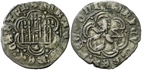 Enrique III (1390-1406). Coruña. Blanca. (AB. 599.2 var). 2,21 g. Ex ANE 19/12/1989, nº 662. Escasa. MBC.