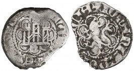 Juan II (1406-1454). Burgos. Sexto de real. (AB. 622). 0,50 g. Orlas lobulares. Muy rara. BC.