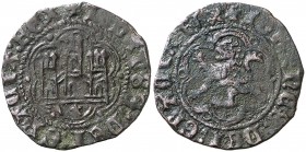 Juan II (1406-1454). Coruña. Blanca. (AB. 626). 2,18 g. Ex Colección Manuela Etcheverría. MBC-.