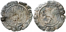 Juan II (1406-1454). Toledo. Novén. (AB. 636). 0,45 g. Grieta y cospel faltado. Muy escasa. (BC).