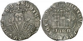 Enrique IV (1454-1474). Jaén. Cuartillo. (AB. 746 var). 3,33 g. MBC-.