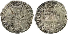 Enrique IV (1454-1474). Jaén. Medio cuartillo. (AB. 775). 1,28 g. MBC-.
