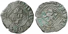 Enrique IV (1454-1474). Coruña. Blanca de rombo. (AB. 830). 1,21 g. Escasa. MBC-.