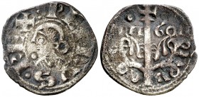 Pedro el de Huesca (1094-1104). Jaca. Dinero. (Cru.V.S. 213.2). 0,86 g. Oxidaciones. Escasa. (MBC-).