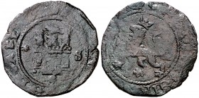 Reyes Católicos. Sevilla. 2 maravedís. (AC. 106) (Seb. 733). 3,39 g. BC+.