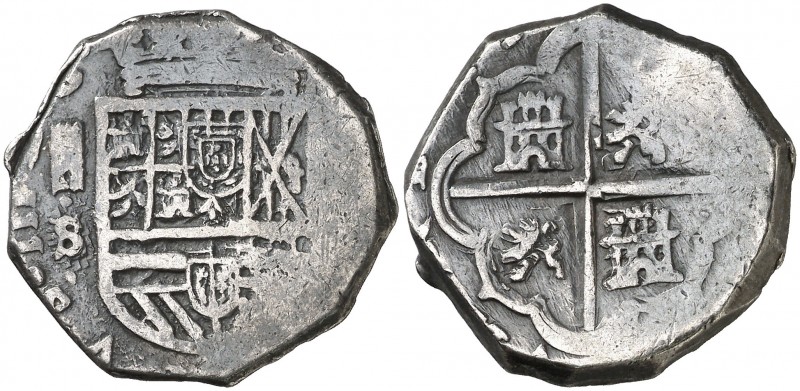 ¿1614?. Felipe III. Segovia. S/¿?. 4 reales. (AC. 786) (Pellicer "Ensayadores" p...