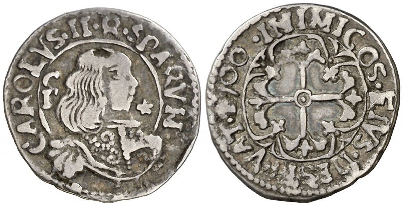 1700. Carlos II. Cagliari. 1 real. (Cru.C.G. 4947h) (Vti. 229) (MIR. 88/9). 2,05...