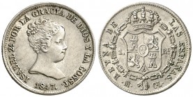 1847. Isabel II. Madrid. CL. 1 real. (AC. 299). 1,47 g. MBC+.