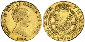 1834. Isabel II. Madrid. CR. 80 reales. (AC. 719). 6,76 g. Escasa. MBC/MBC+.