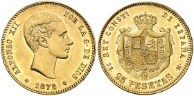 1878*1878. Alfonso XII. DEM. 25 pesetas. (AC. 70). 8,04 g. EBC.