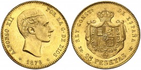 1879*1879. Alfonso XII. EMM. 25 pesetas. (AC. 74). 8,05 g. EBC.