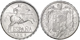 1953. Franco. 5 céntimos. (AC. 4). 1,22 g. Escasa. S/C.